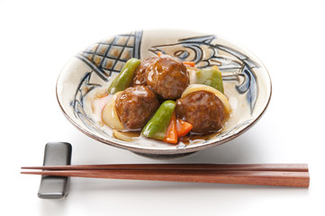 肉団子の甘酢あんかけ