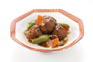 肉団子の甘酢あんかけ