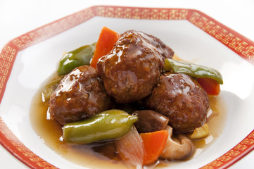 肉団子の甘酢あんかけ