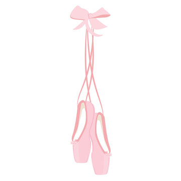 Pink ballet pointe