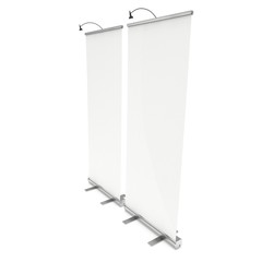 Trade show booth. Expand Roll Up Banner.