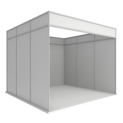 Trade Show Booth Box. 3D White and Blank.