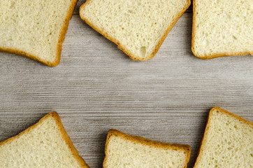 Slices of white bread