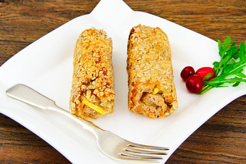 Hot Bread Rolls with Cheese for Breakfast