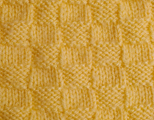 Yellow hand knitted texture