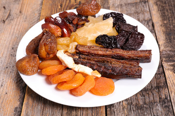 collection of dried fruit