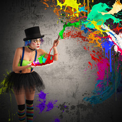 Painter clown