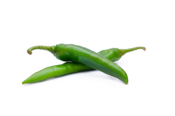 green pepper is isolated on a white background