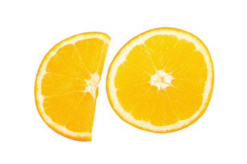 Ripe orange isolated on white background
