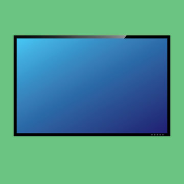 LCD or LED tv screen. Vector