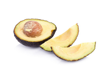 Fresh avocado isolated on white