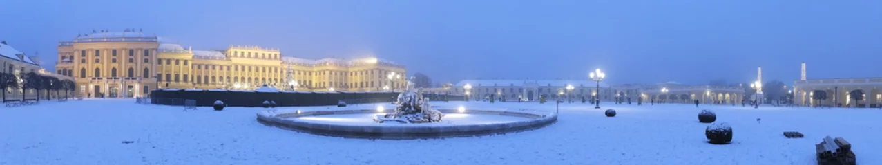 Papier Peint photo autocollant Vienne Schönbrunn sotto la neve