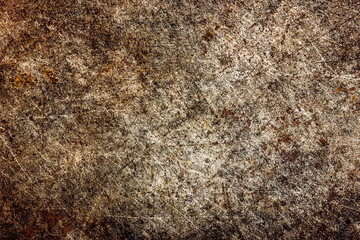 Grunge rusty metal scratched surface.