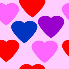 Love heart seamless pattern.