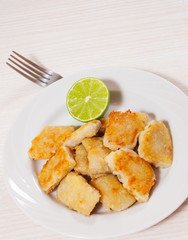 fried pieces of fish fillets