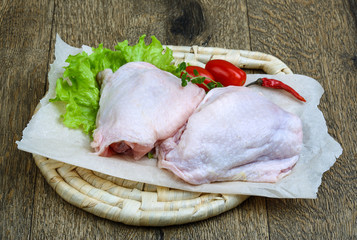 Raw chicken legs