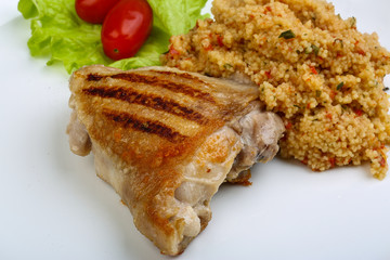Roast chicken with couscous