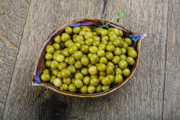 Canned green peas