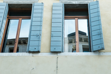 Mask behind the window