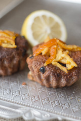 cupcakes with citron and lemon