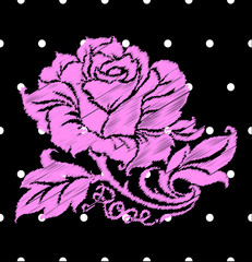 Vintage rose pattern background