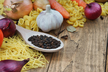 Pasta and vegetables
