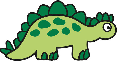 Cartoon stegosaur dinosaur