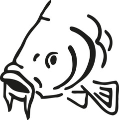 Fototapeta premium Carp head design