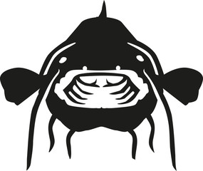 Catfish head looking in mouth