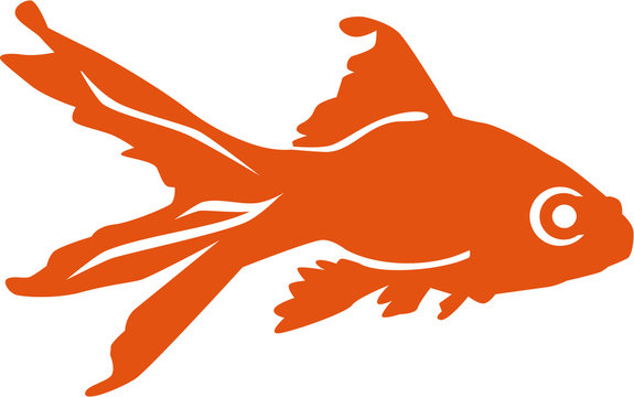 recommend clip art: Orange goldfish