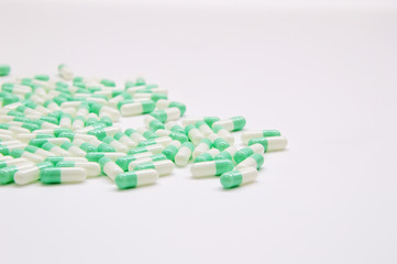 White and green capsules