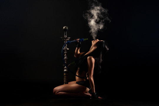 Girl with hookah