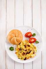 Breakfast - scrambled eggs 