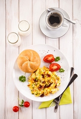 Breakfast - scrambled eggs 