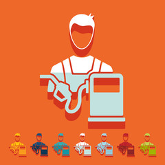 Flat design: mechanic