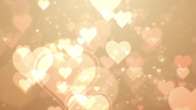 Valentine's day,abstract background,flying hearts and particles.Loopable. 