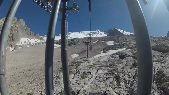 Seggiovia Marmolada in timelapse