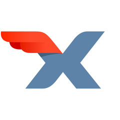 X letter logo design template