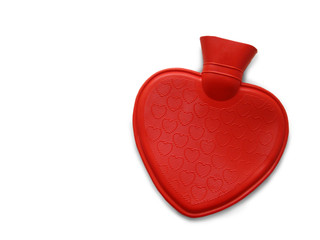 Hot water bottle, heart shaped