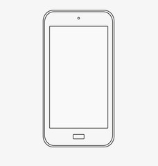 Mock up of a smartphone on a white background