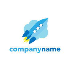 Rocket. Vector logo template