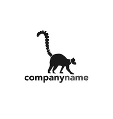 Lemur Animal Emblem Vector. Logo Template