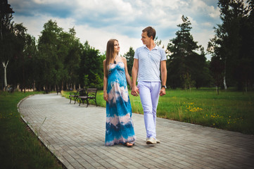 Pregnant Couple on the park