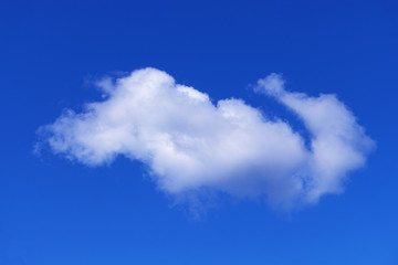 White cloud on blue sky background