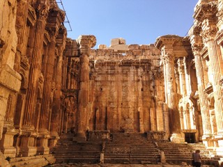 The Temple of Bacchus in Baalbek, Lebanon