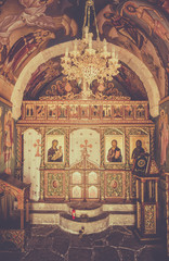 Greek orthodox chapel interior