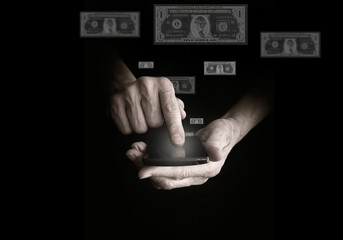 Spend money with smartphone