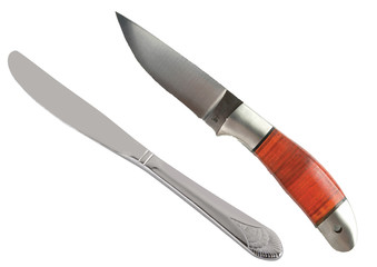 Knife on a white background.Vector