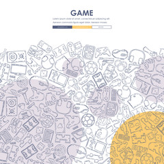 gaming Doodle Website Template Design