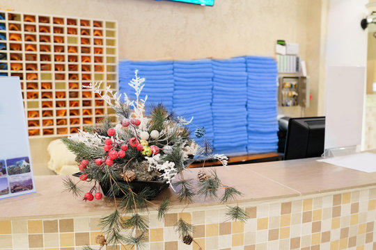 Christmas decoration at the reception